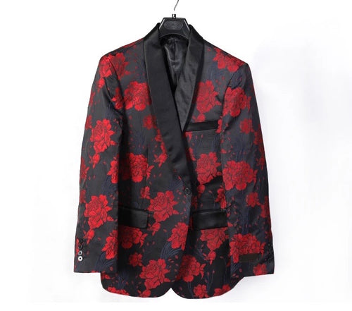 Men’s Red floral Tuxedo