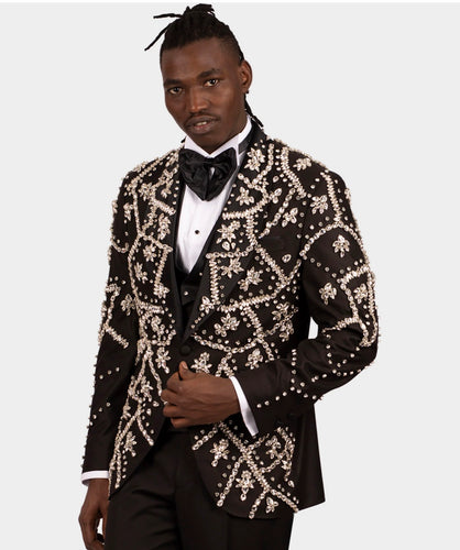 Men's Black CRYSTAL TUXEDO