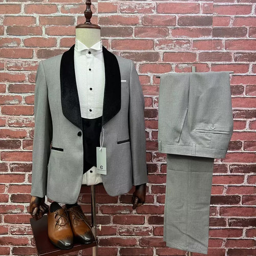 Men’s Tailor-Made Gray 3Pc Tuxedo