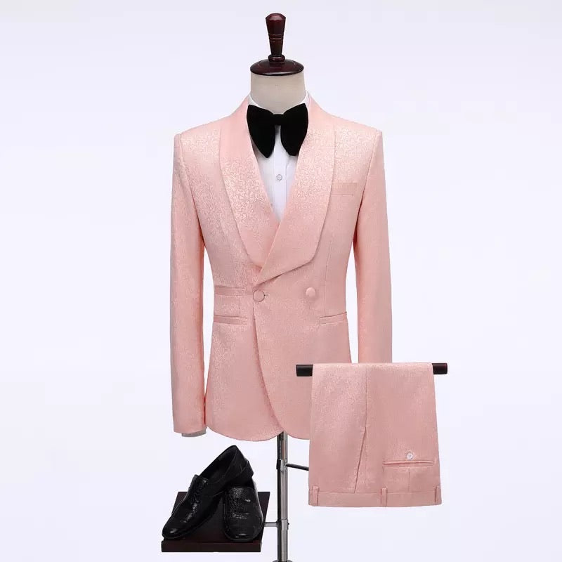 Men’s Peach Double Breasted Suit