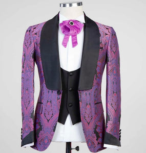 Men’s Purple 3Pc Tuxedo