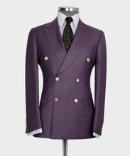 Men’s Purple Double breasted Suit