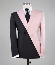 Men’s Black Pink 2 Piece Suit