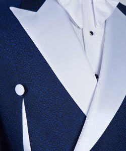 Men’s Blue Button 2Pc Tuxedo