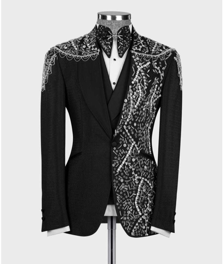 Crystal sale tuxedo jacket