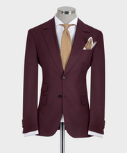 Men’s Classic 3Pc Bordeaux Suit