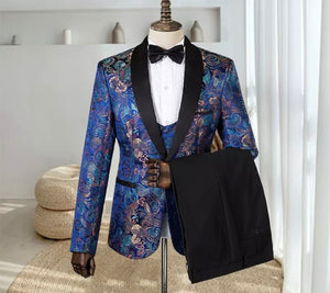 Men’s Navy Blue Tuxedos Suit + Pants