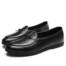 Men Black Tassel Loafers