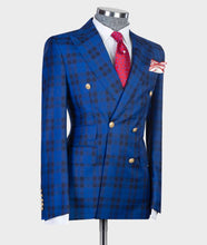 Men’s Double Breasted Dark Blue Suit