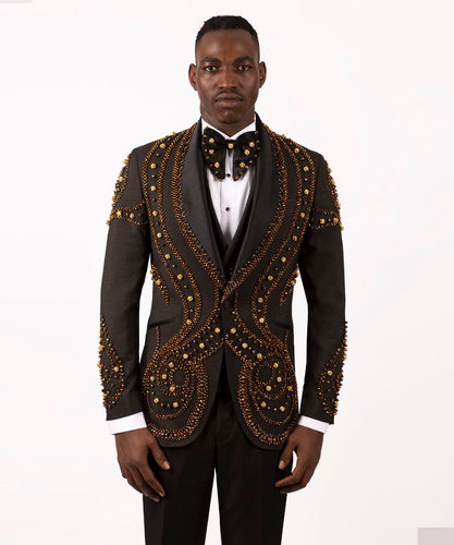 Men’s Black Gold Tuxedo