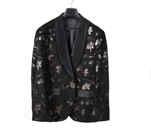 Men’s Black floral Tuxedo