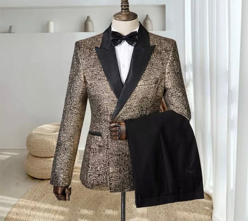 Men Gold Tuxedos Suit + Pants