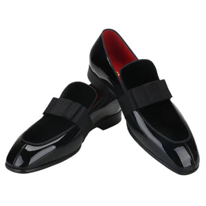 Men’s Black Velvet Loafers