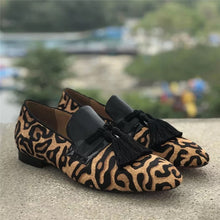Men’s Leopard Tassel Loafers