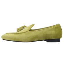 Men’s Tassel Green Velvet Loafers