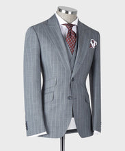 Men’s Stripe Gray 3pc Suit