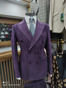 Men’s 2-piece Double Breasted Purple Suit