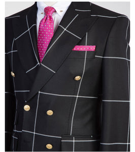 Men’s DOUBLE BREASTED Black SUIT