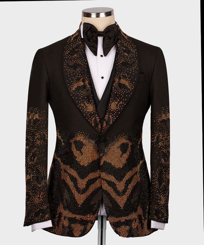 Men’s Gold Black Tuxedo