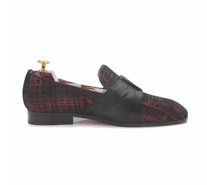 Men’s Leather Red Loafers