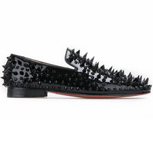 Men Black spikes Loafers Shoes