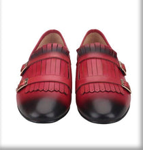 Men’s Red Leather Handcraft Loafers