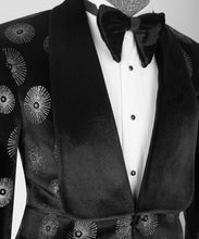 Men’s Silver Black Velvet Tuxedo