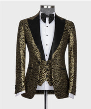 Men’s Leopard Print Tuxedo Gold-Black Tuxedo