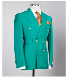 Men’s Green DOUBLE BREASTED SUIT