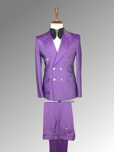 Men’s Purple double breasted suit