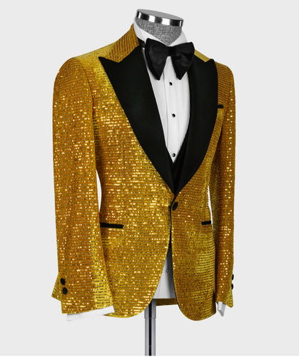 Men's Gold PATTERNED TUXEDO