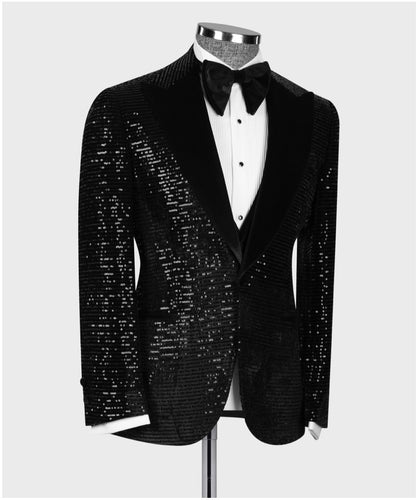 Men's Black PATTERNED TUXEDO