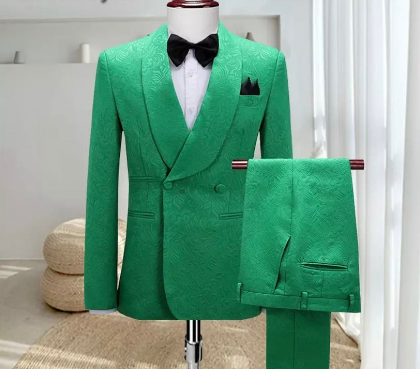 Men’s Green Tuxedos Suit + Pants