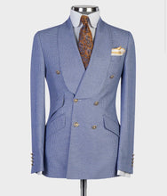 Men's Sky Blue double breasted suit