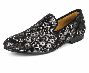 Men fabric print Loafers