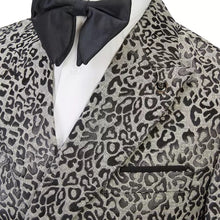 Men’s Cheetah Black DOUBLE BREASTED SUIT