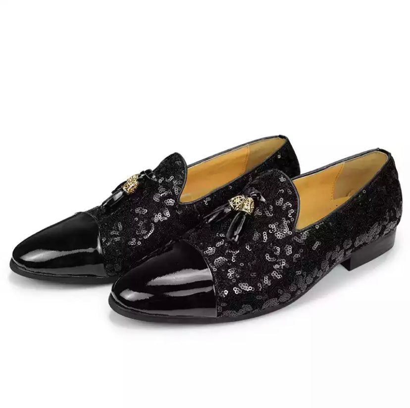 Men's Black Slip-On Loafers