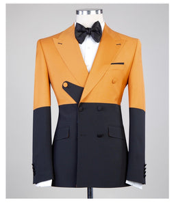 Men’s Strap Gold DOUBLE BREASTED SUIT