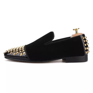 Men’s gold spikes Loafers