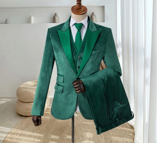 Men’s Green Tuxedos Suit + Pants