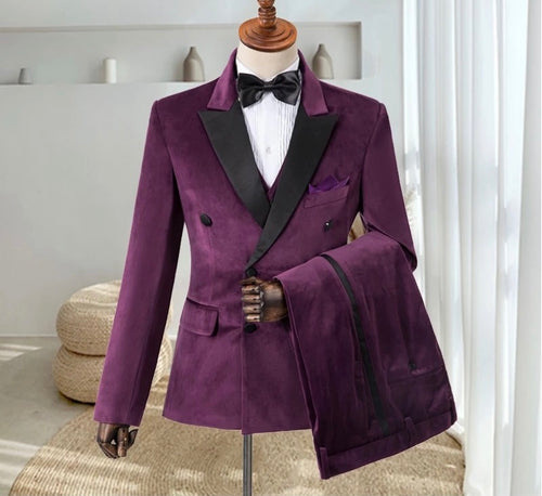 Men’s Purple Tuxedos Suit + Pants