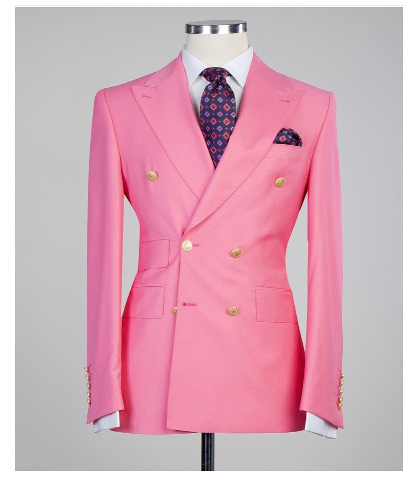 Men’s Pink DOUBLE BREASTED SUIT