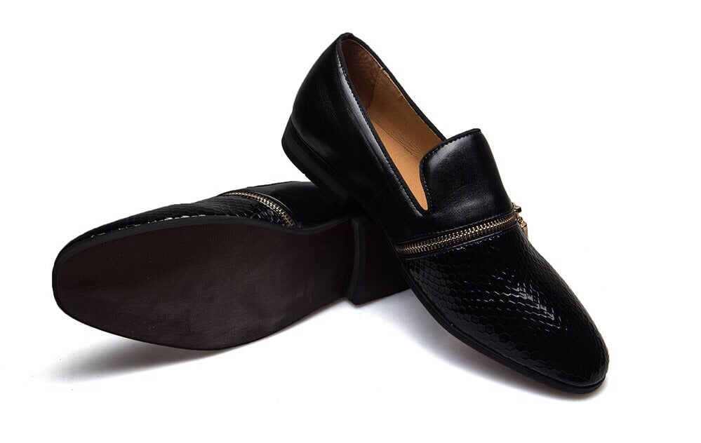 Men Leather Buckle Loafers