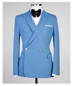 Men’s Sky Blue DOUBLE BREASTED SUIT