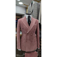 Men’s 2-piece Double Breasted Maroon Suit