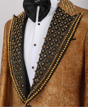 Men's Gold Stone Embroidered Tuxedo
