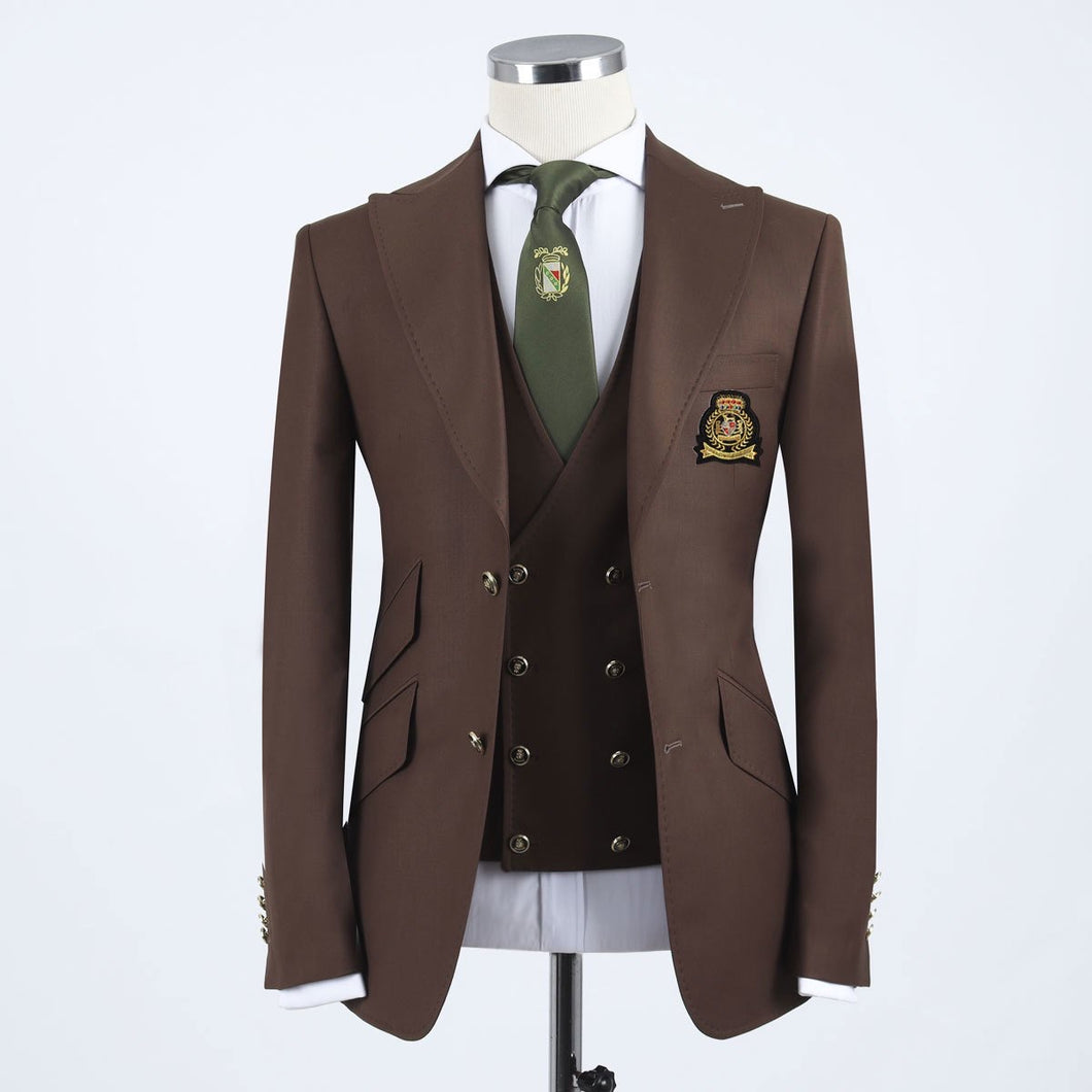 Men’s Coat of Arms Brown Suit