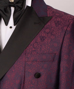 Men’s Purple Black double breasted suit
