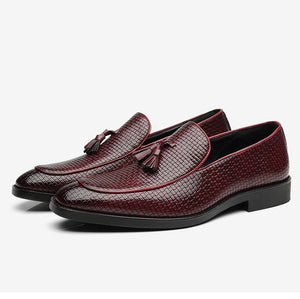 Men’s Wine Red Leather loafers