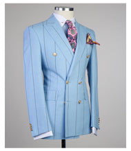 Men’s strap Blue DOUBLE BREASTED SUIT